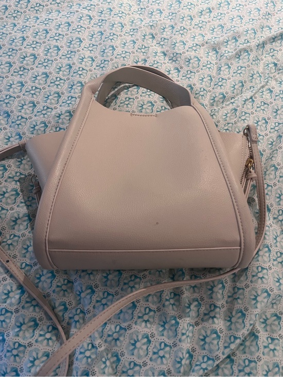 Zara Handbags - Zara Mini Pebbled Leather Top-Handle Crossbody — Light Beige